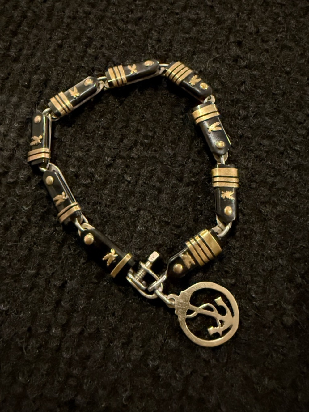 Vintage WW2 Sweetheart Bracelet, Naval Epaulets Supply Ensign Thru Admiral NAVY